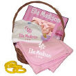 New Baby Girl Rattle and Bow Personalized Economy Gift Set C06185